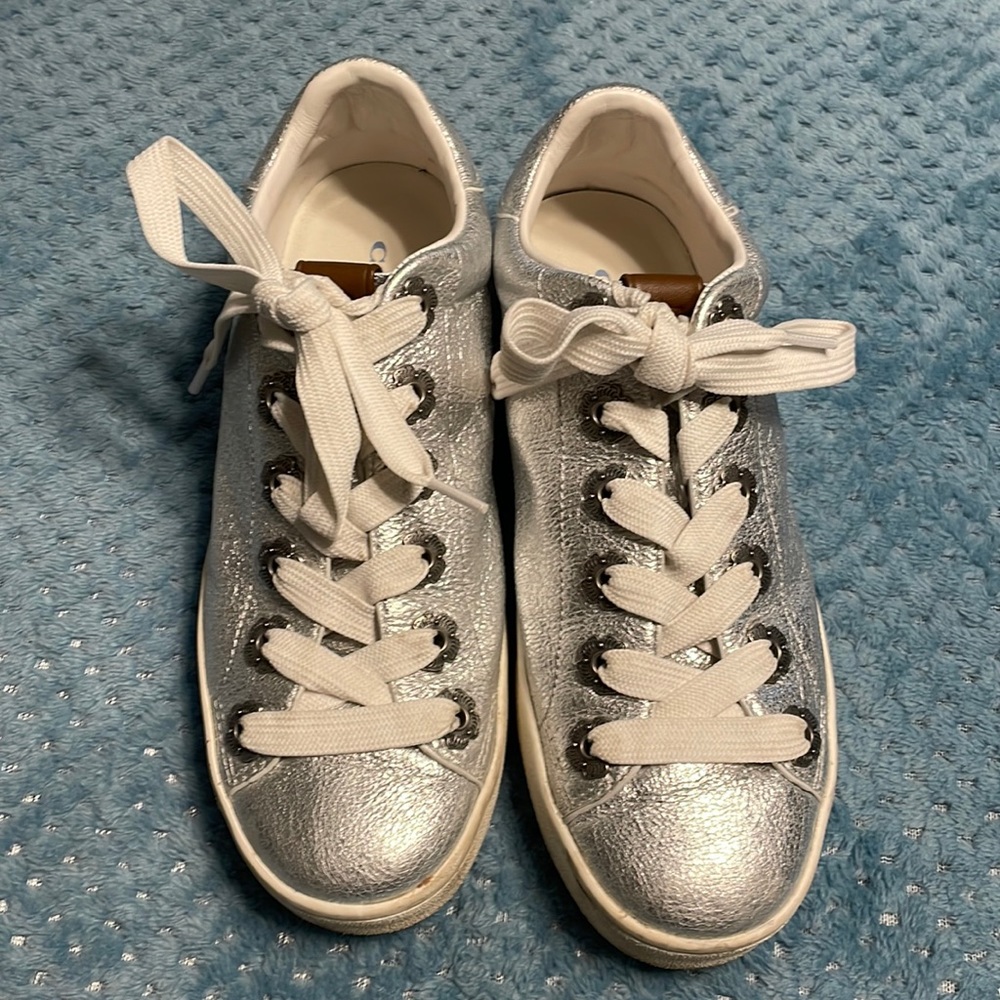 Coach C101 Sneaker, Silver, US size 9B